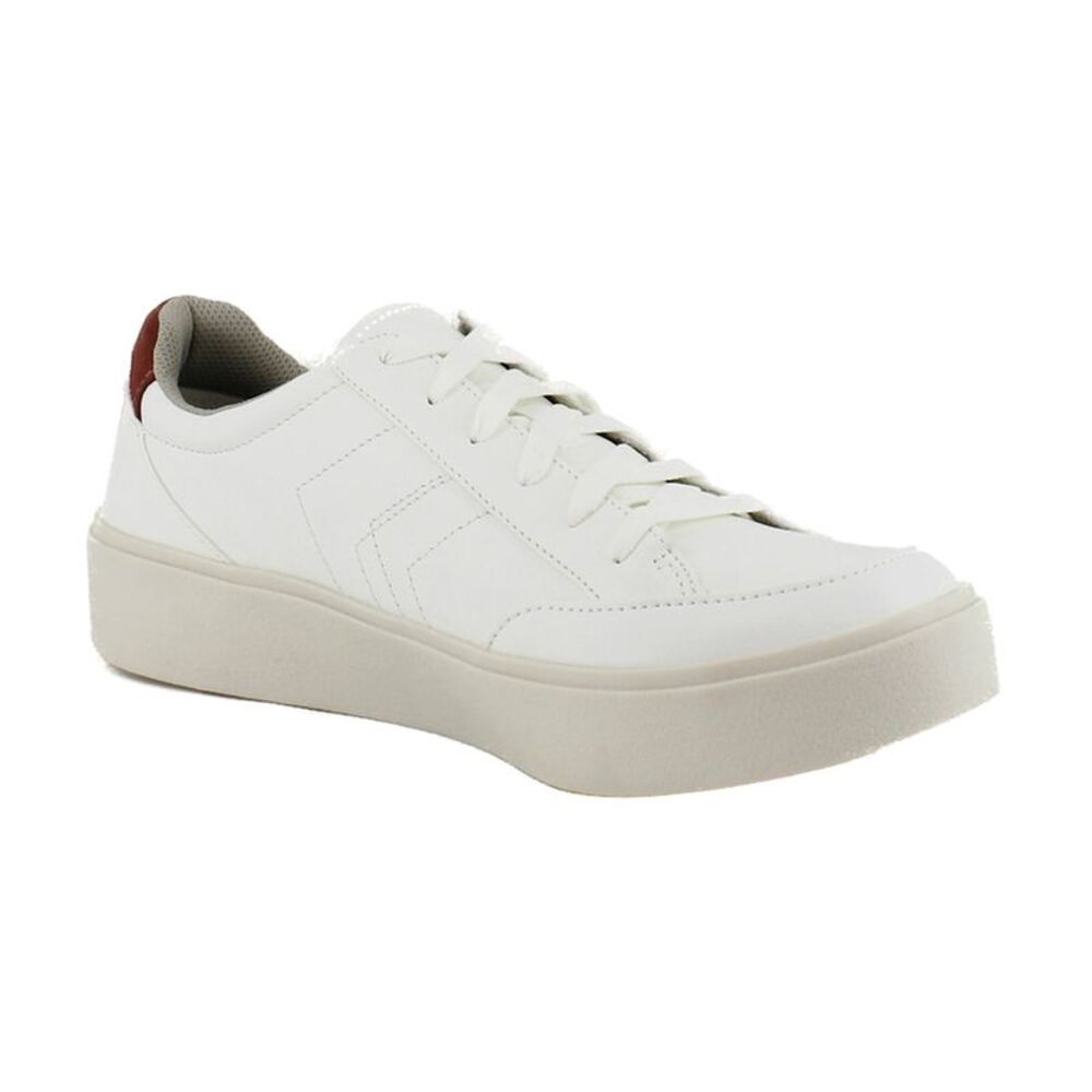 Dr. Scholl's Madison Lace White/Red Faux Leather